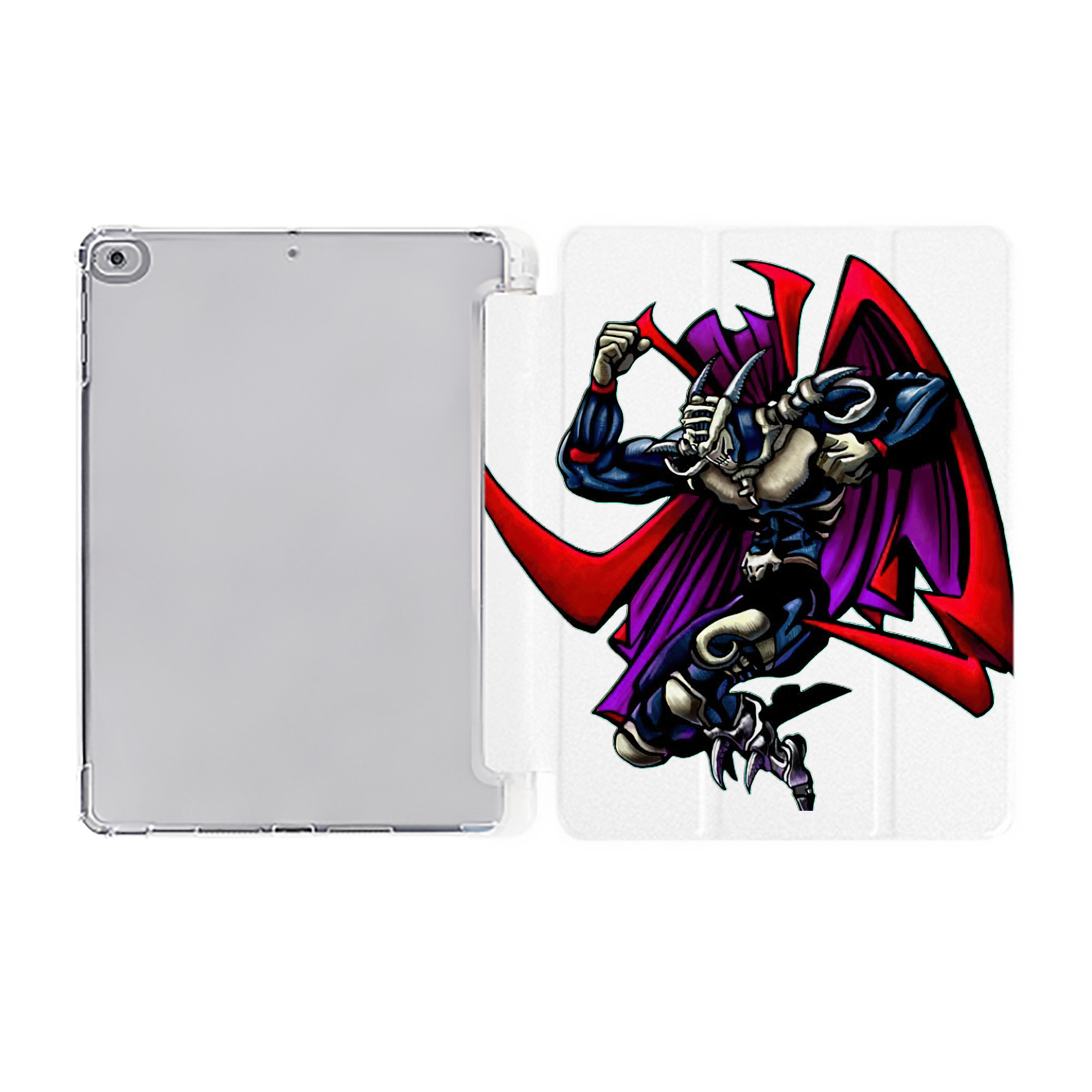（画像用） 遊☆戯☆王 Yu-Gi-Oh! IPad ケース ペン収納付き 三つ折りスタンド PUレザー×シリコン 対応機種9.5/10.5/10.9インチ